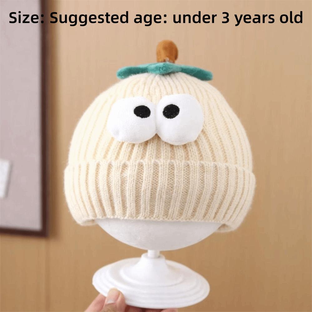 Thick Warm Baby Hat Knitted Yarn Toddler Hat Cute Kids Beanie Outdoor Use