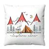 Camping Car Printed Pillow Case for Home Sofa Decoration Cartoon Cushion Cover Lounge Office Chair Car Seat Peachskin Pillowcase