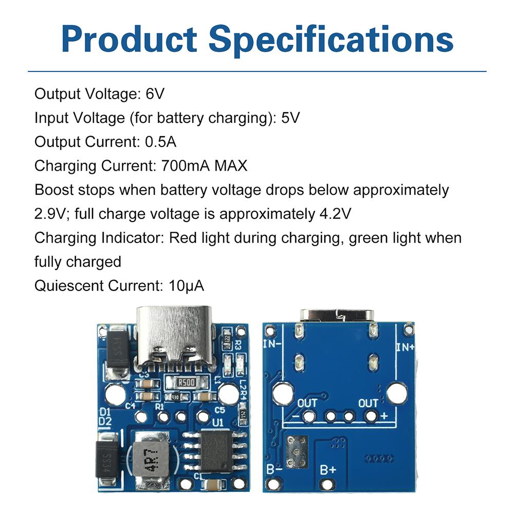 5pcs AA/AAA Dry Cell To Lithium Battery Power Supply 3.7V to 6V Step Up Charging Discharging Microcontroller Converter