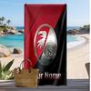 SC Freiburg FC Personalized Printed Beach Towel Soccer Logo Support Custom Name Text Absorbent Towel For Sport Travel Special Gift