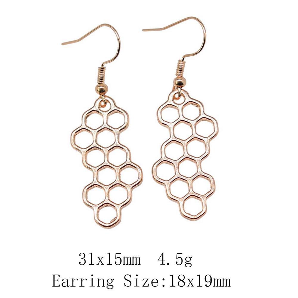 Подарки для женщин Серьги-клипсы в виде пчелиных сот, серьги-подвески и висячие серьги, женская одежда, милые серьги