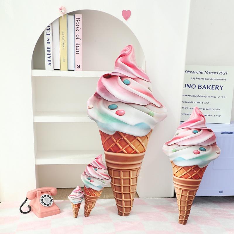 Simulated Cute Ice Cream Doll Ice Cream Pillow Doll Crispy Cone Pillow Plush Toy Ice Cream Cushion