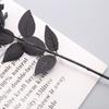 5pcs 50cm Simulation Rose Black Fake Silk Flowers Gift Halloween Black Flower  Home