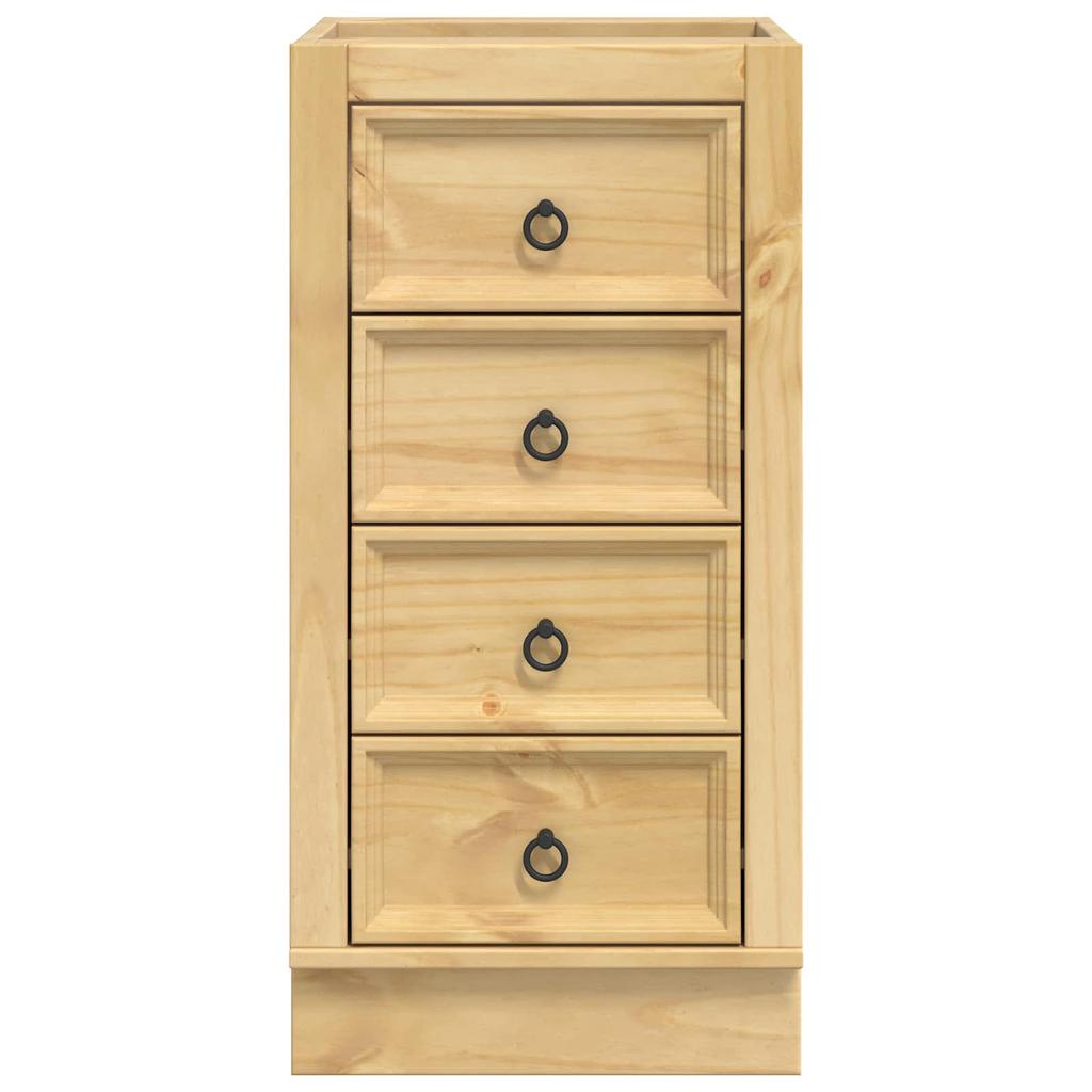 SKI Cabinet Honey Brown 40 x 46 x 81 cm Solid Pine Wood