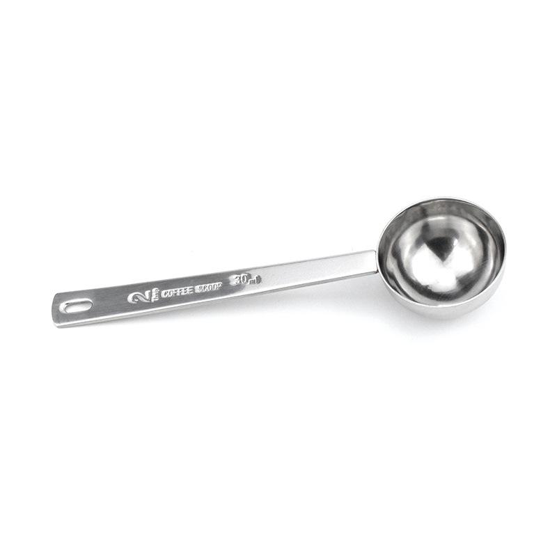 L Member Stainless Steel 15ml/30ml Measuring Spoon for Coffee, Milk Powder, and Seasoning with Scale - Baking Tool.