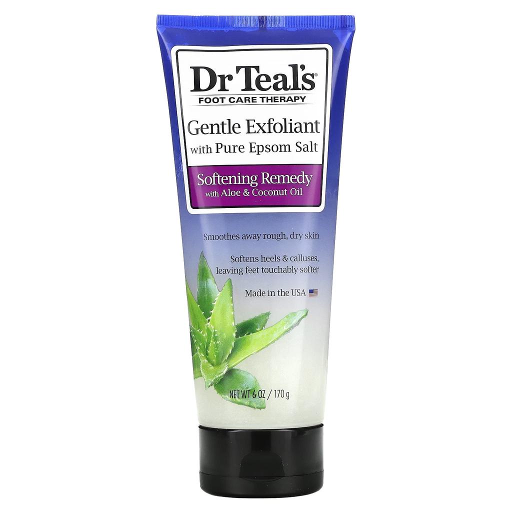 Dr. Teal's Foot Care Therapy, Gentle Exfoliator with Pure Epsom Salt, 170G(6Oz)