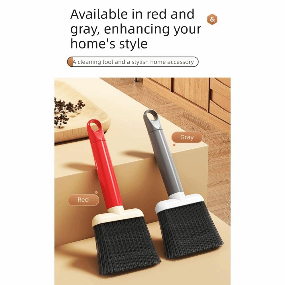 Soft Bristle Hand Dusting Brush Multi-functional with Hanging Hole Gap Brush Dust Removal Ergonomic Cleaning Brush for Vehicles