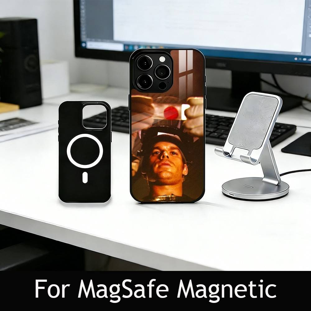 Чехол для телефона D-Dexter M-Morgan для iPhone 17, 16, 15, 14, 13, 12, 11 Plus, Pro, магнитный с беспроводной зарядкой Magsafe