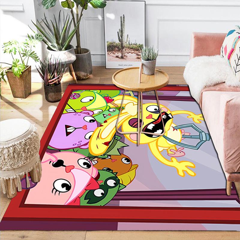 Happy Tree Friends Rug Floor Mat for Living Room or Bedroom Soft and Comfortable Carpet a Gift for Birthday and Holiday.NFF0928432