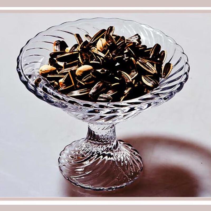 Фруктовница на высокой ножке из хрустального стекла Fulaiwenci