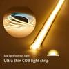 COB Light LED Strip 5V Diode DIY Lamp Tape USB Гибкая лента Сенсорный датчик управления Диммер Линейное освещение 320LED Высокая плотность
