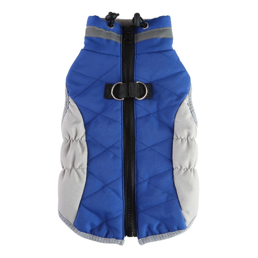 S-XXL Winter Warm Coat With Harness Soft Pet Dog Jacket Windproof Dogs Coat Zipper Thick Padded Warm Coats for Small Medium Dogs