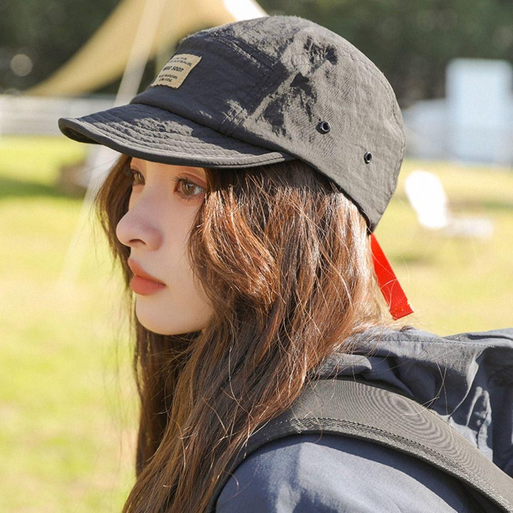 Cotton Short Brim Baseball Cap Breathable Quick-Drying Baseball Cap Casual Peaked Cap Women