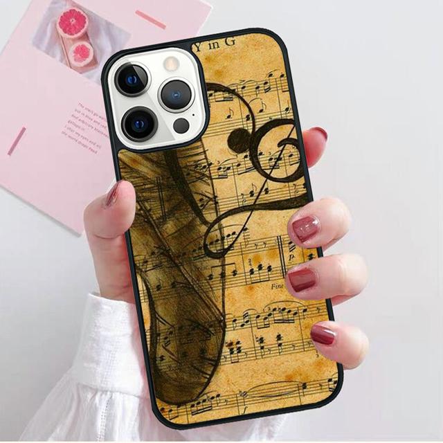 Клавиши пианино Винтажные ноты Чехол для телефона Для iPhone 17 Air 15 16 Pro Max 14 13 12 11 Pro Max Plus Корпус