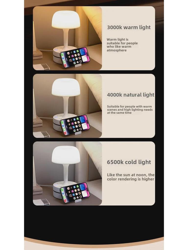 Многофункциональная настольная лампа с USB, ночником и местом для хранения вещей