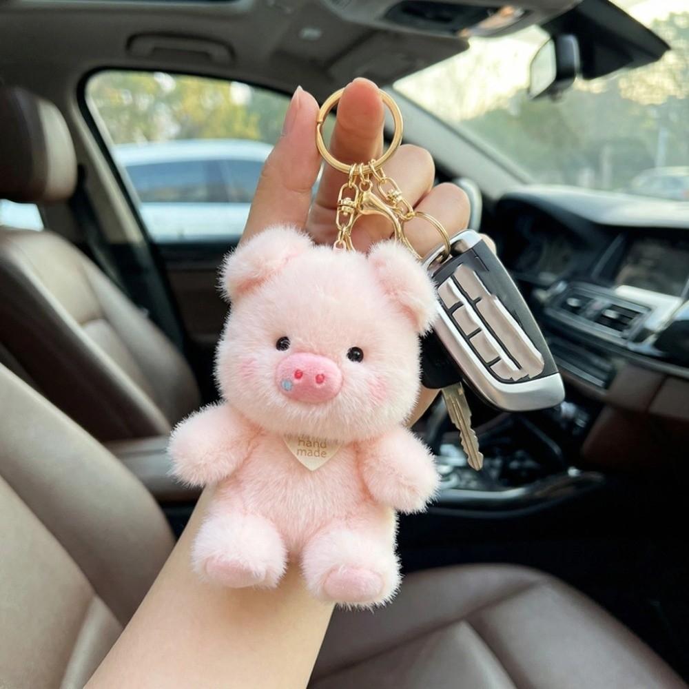 Cute Stuffed Pig Pendant Chubby Bag Hanging Bag Charm Plush Pig Keychain Bag Key Decoration