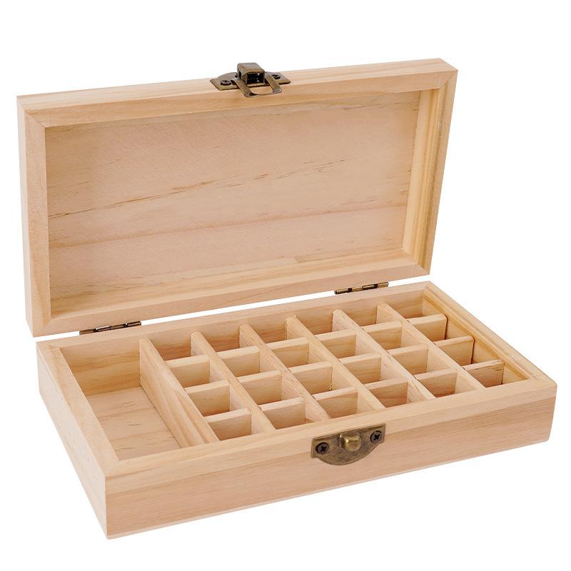 Compact Wood Essential Oils Organizers Multi Purpose Wood Storage Box Organizers For Essential Oils And Accessories