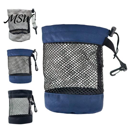 Portable Golf Ball Bag Storage Bag, Drawstring Mesh Pouch for Accessory, Gear Holder Organizer, Gift Men Women Golfer