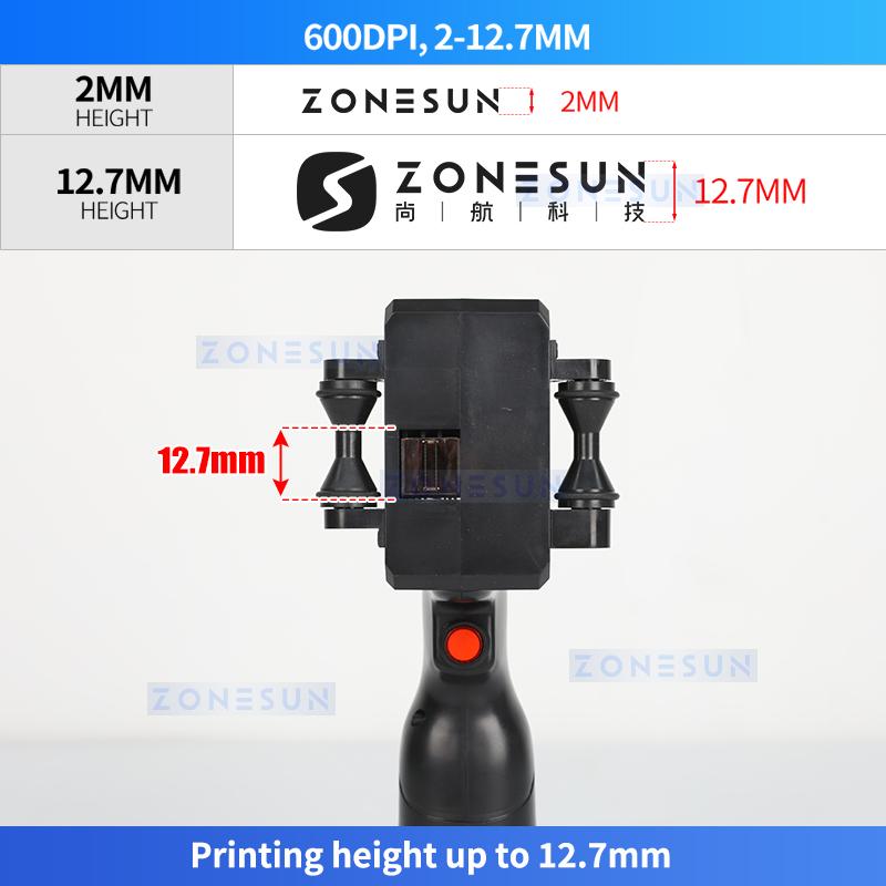 ZONESUN 12.7mm Automatic Inkjet Date Printer Conveyer Belt Bar Batch Code Date Logo Expiry Date Ptinting Machine ZS-IIP600