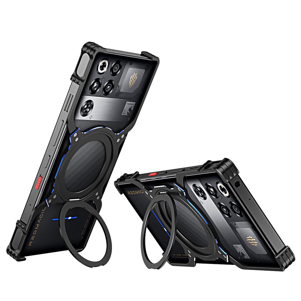 Чехол для ZTE nubia RedMagic 11 Pro 5G/11 Pro+ 5G с подставкой, металлическим бампером, магнитная крышка для телефона