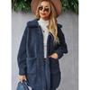 Women's Long-sleeved Lapel Double-sided Plush Cardigan Jacket