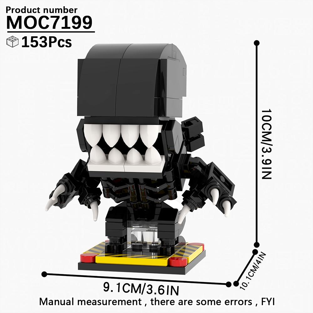 MOOXI Новая Хэллоуинская Хоррор Фильм Игры BrickHeadzed Детская Игрушка MOC Кирпич Подарок Сборная Модель Набор Для Взрослых Строительный Блок Набор