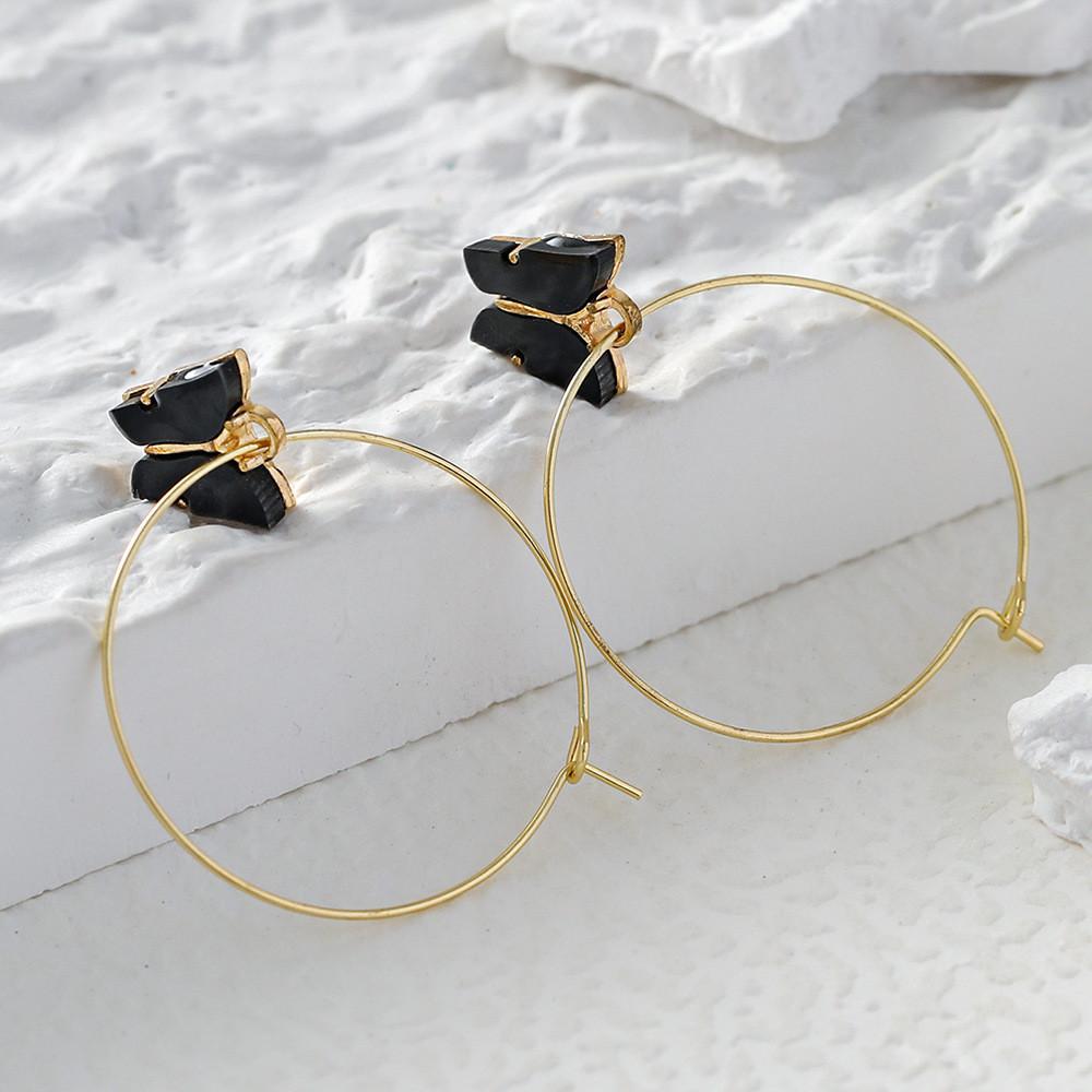 And Unique Stylish Butterfly Earrings Womens Geometric Jewelry Alloy