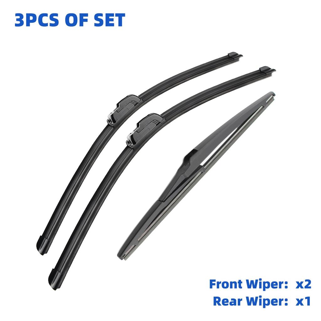 3PCS For TOYOTA RAV4 XA30 2005-2012 24"+16"+12" Front Rear Wiper Blades Windshield Windscreen Window Cutter Accessories 2007 2008 2009 2010 2011 2012