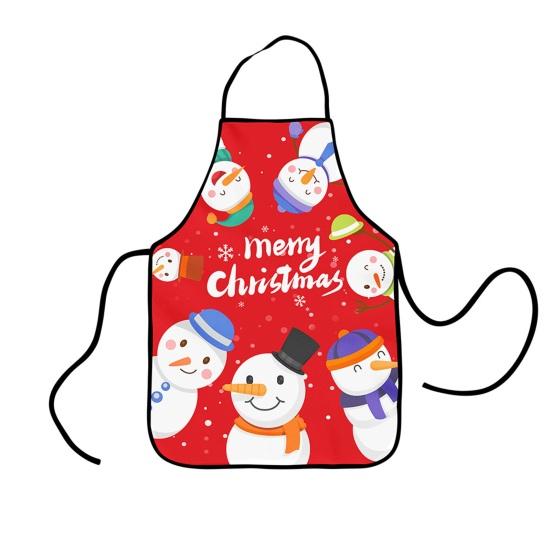Рождественский фартук Праздничный фартук с принтом для готовки и сервировки Регулируемая шейная лямка Кухонный фартук для готовки, садоводства, официанта