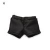 Ручной работы 1/6 ПУ Кожаные Штаны с Заниженной Талией Одежда для Кукол Аксессуары для Кукол Эластичные Шорты