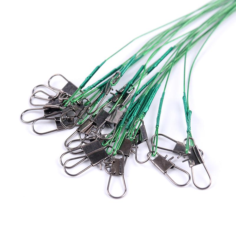 1шт аксессуары рыболовный крючок леска рыболовный поводок анти-укус леска проволока из нержавеющей стали с вертлюгом прокатка