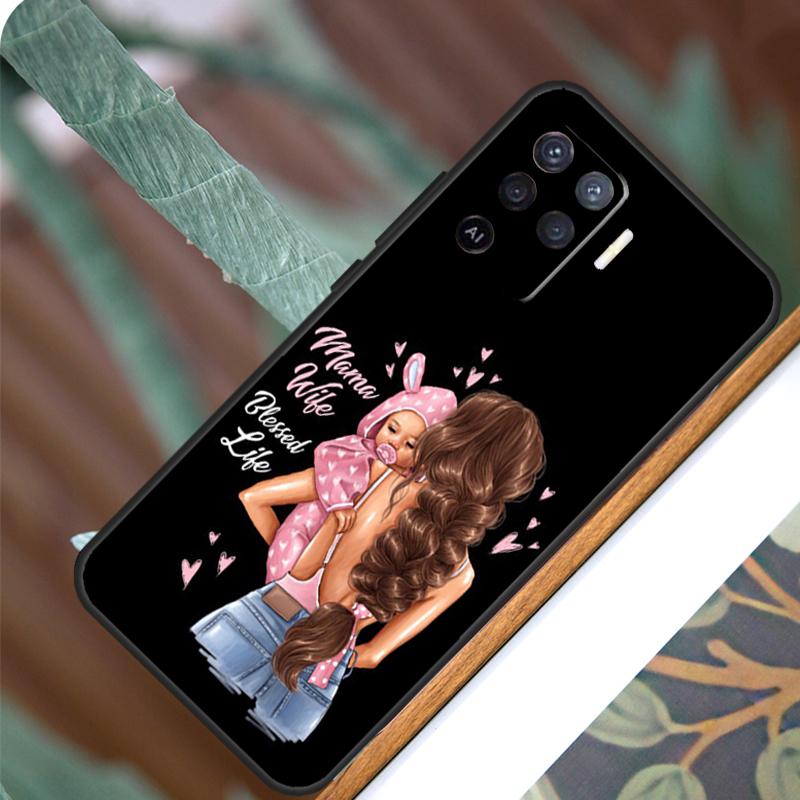 Красивый чехол для OPPO A58 A78 A98 A54 A74 A94 A16 A76 A96 A5 A9 A52 A72 A79 A53S A15 A17 A57 A77 с рисунком «Мама, Дочь, Сын»