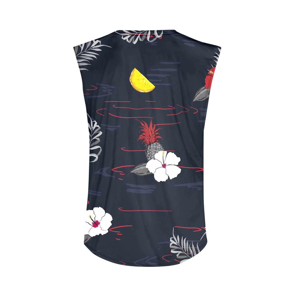 Мужская летняя пляжная майка для серфинга, большой размер, повседневный дышащий топ без рукавов, свободная майка с принтом, мужская рубашка