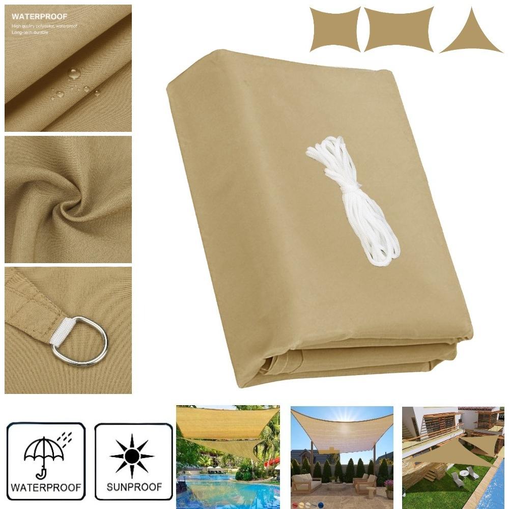 Heavy Duty Sun Shade Sails UV Protection Fade Tear Rust Resistant Rectangle Sunshade Canopy Curved Edges Blocks Sunlight Awnings