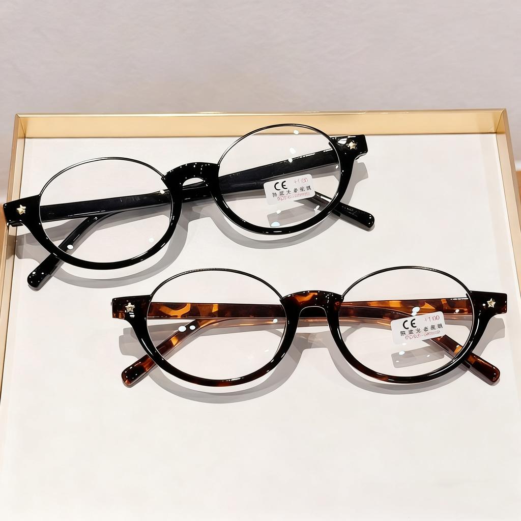 Новые Модные Персонализированные Очки для Чтения Женские Полуободковые Очки Ультралегкие Нейтральные HD Очки с Защитой от Синего Света