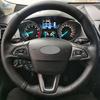 Автомобильные аксессуары, кожаный чехол на руль для Ford Focus 3 2015 2016 2017 2018 Escape C-MAX Ecosport Kuga