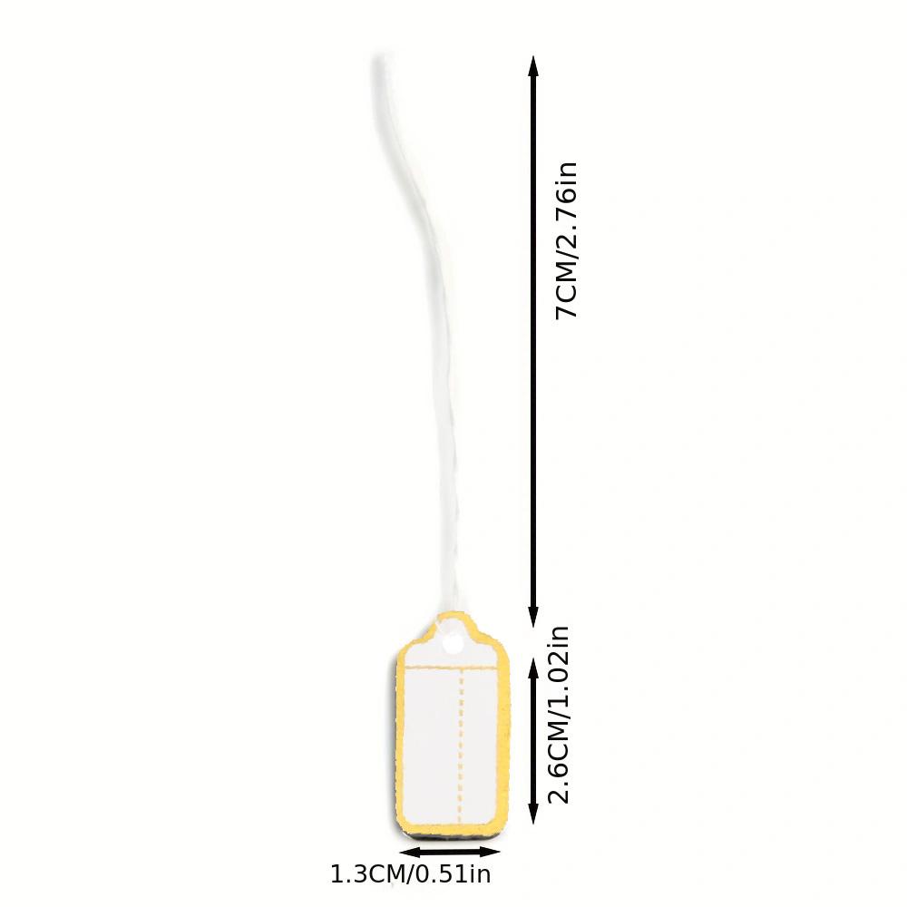 200 Элегантных бумажных ценников для ювелирных изделий с золотыми и серебряными краями - Незаменимые для указания цен на ювелирные изделия, Идеальные денежные бирки