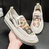 Hot Sale Embroidery Male Loafers Big Size 45 Fisherman Shoes For Men Platform Canvas Sneaker Man Espadrilles Zapatos Para Hombre