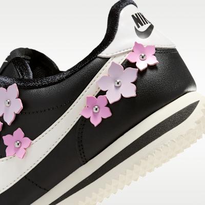 Women's Sneakers Nike Wmns Cortez Leather 'Florette - Black Pink Rise'