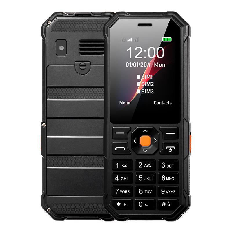 Телефон для пожилых людей с 2G, сверхдлительным временем ожидания, большим экраном, крупными символами, тремя SIM-картами и тремя режимами ожидания
