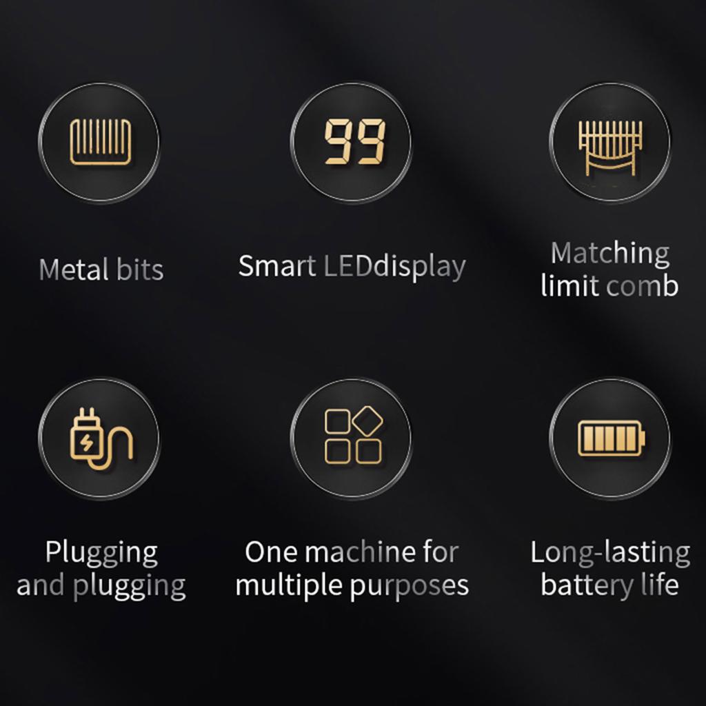 6 In 1 Electric Beard Trimmer Hairdresser Multifunction USB Electric Push Clipper Nose Hair Remover