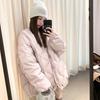 Winter Down Cotton Jcaket for Women 2024 New Arrivals Korean Argyle Solid Loose Fit Coat Buttoned Overcoat