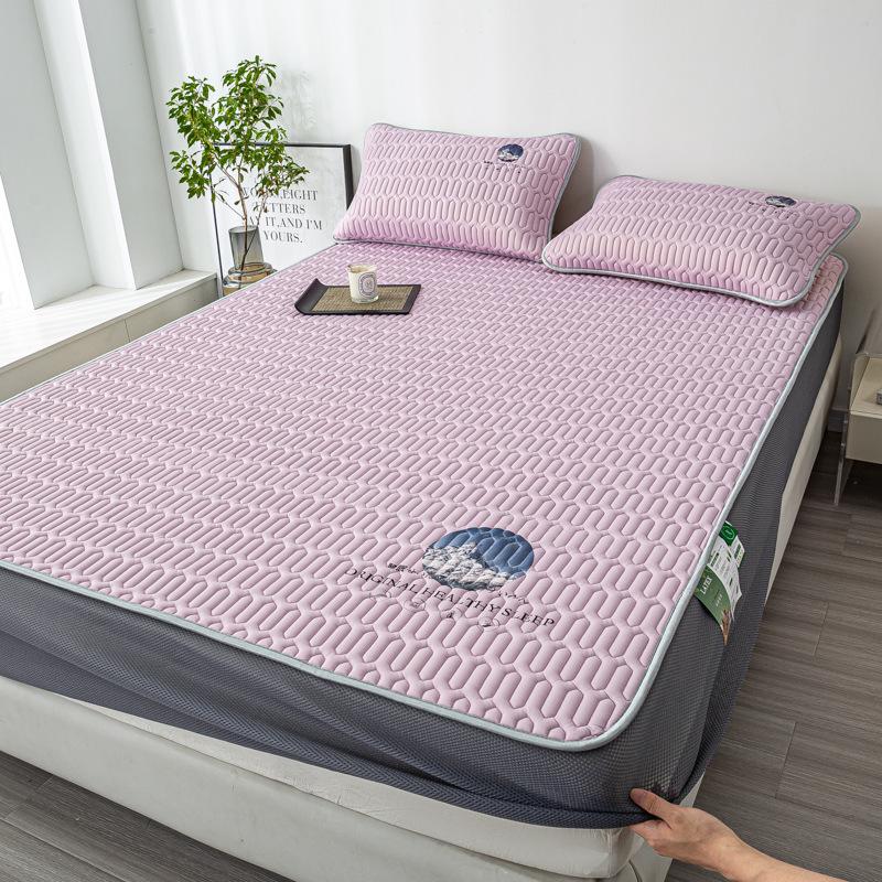 Комплект охлаждающих матрасов из ледяного шелка класса А с латексом: Стирка, Антибактериальный, Безопасный для мамы и малыша, Стиль простыни на резинке