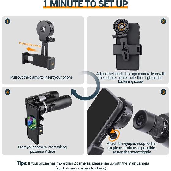 Upgrade Universal Cell Phone Adapter Bracket Clip Mount Soft Rubber Material For Binocular Monocular Spotting Scope Telescope 1