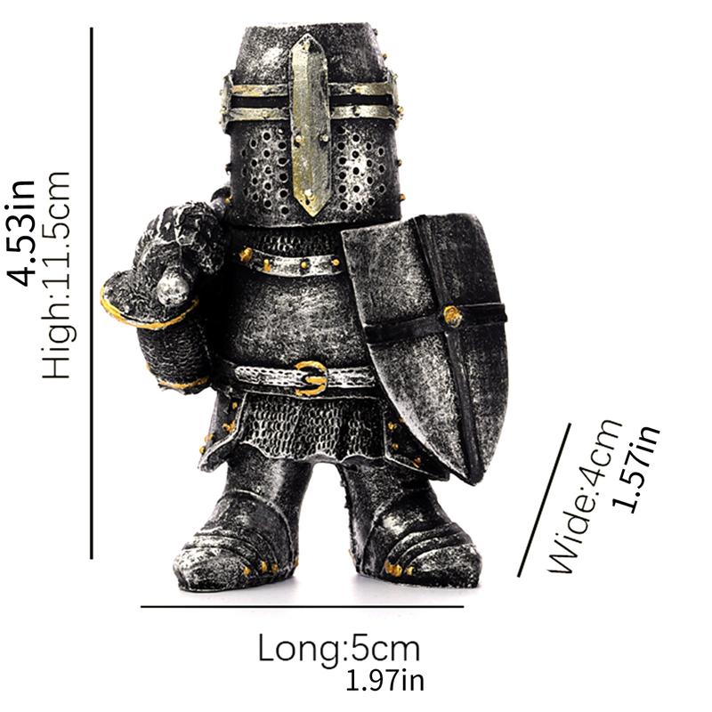 Гном орнамент статуя украшение для двора сад гоблин солдат рыцарь стража статуэтка доспехи миниатюрная скульптура украшение