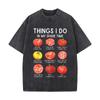 Vintage Tomato Variety Watercolor Botanical Illustration Washed Distressed Loose Streetwear Tops For City Walks