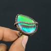Mystic Topaz Gemstone Copper Wire Wrapped Handmade Jewelry Ring For Gift