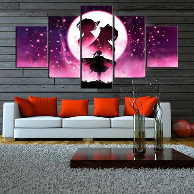 Убийца Демонов, настенные художественные принты, модульный постер Kochou Shinobu Kimetsu No Yaiba, холст, живопись, изображения персонажей аниме, домашний декор