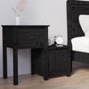VidaXL Bedside Table Black 79.5x38x65.5 Cm Solid Pine Wood 814547