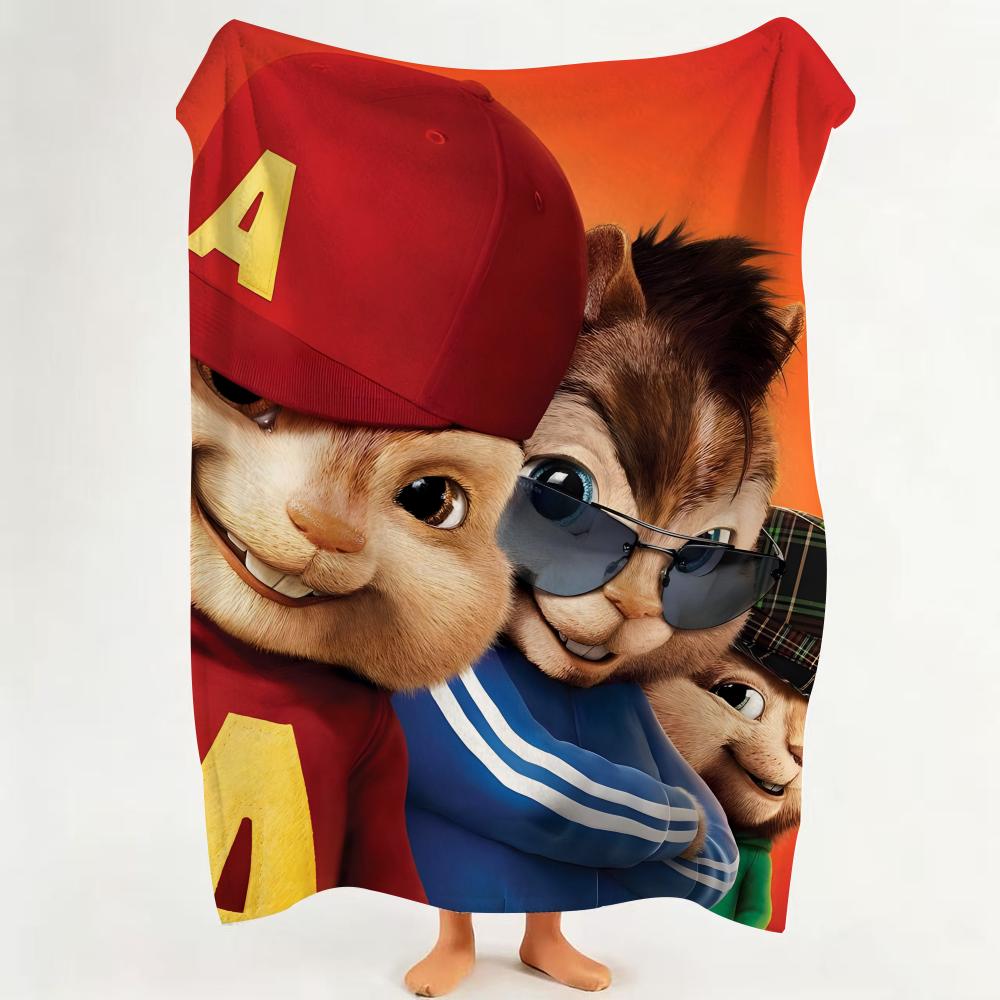 Movie Alvin And The Chipmunks Throw Flannel Throw Blanket Suitable for Sofa Living Room Bedroom
